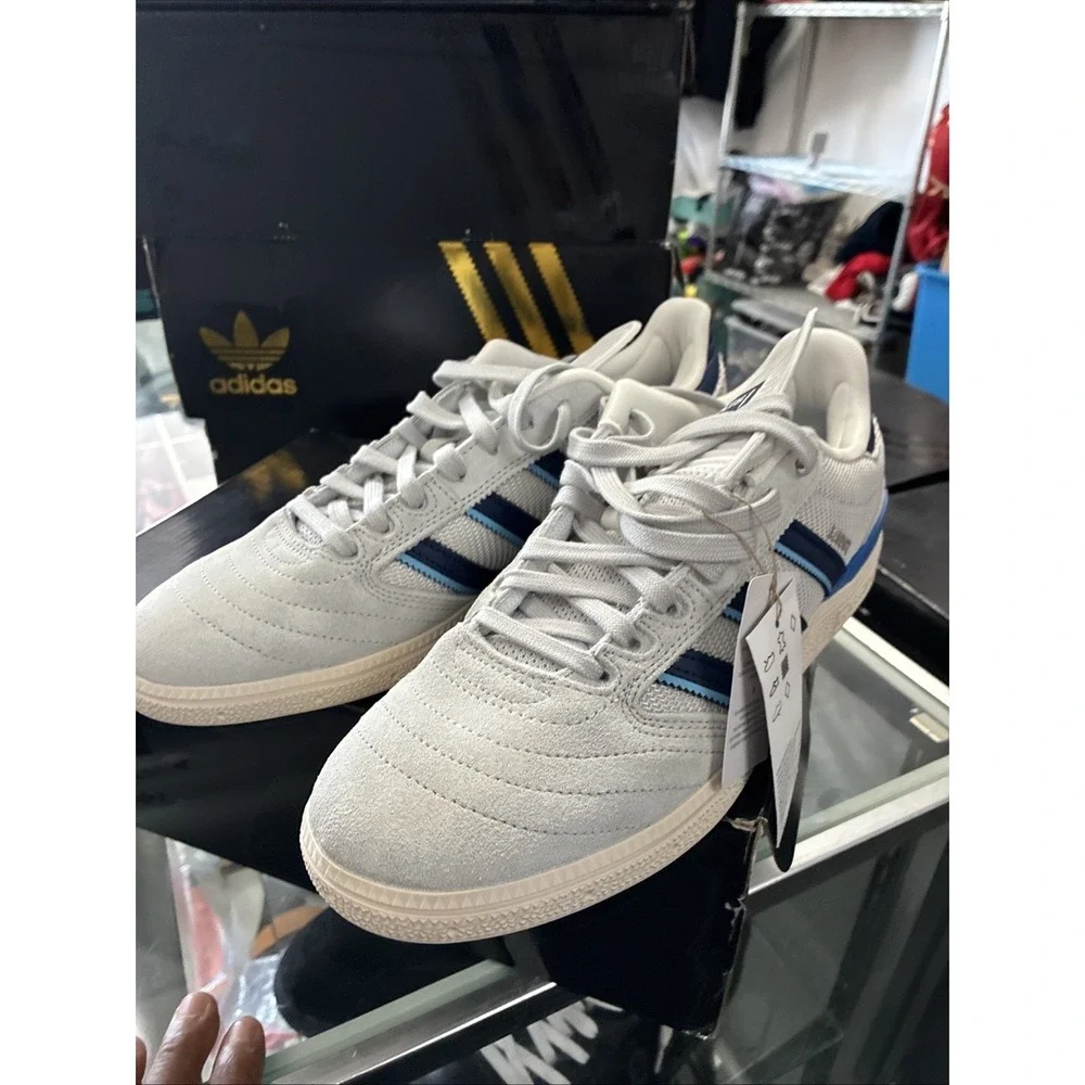 Adidas Busenitz Pro Grey Two/Dark Blue/Chalk White Mens JH8123 SZ 11 New NWT